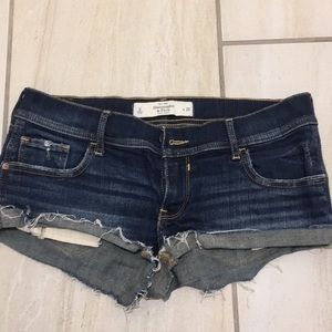 A&F Distressed Jean Shorts